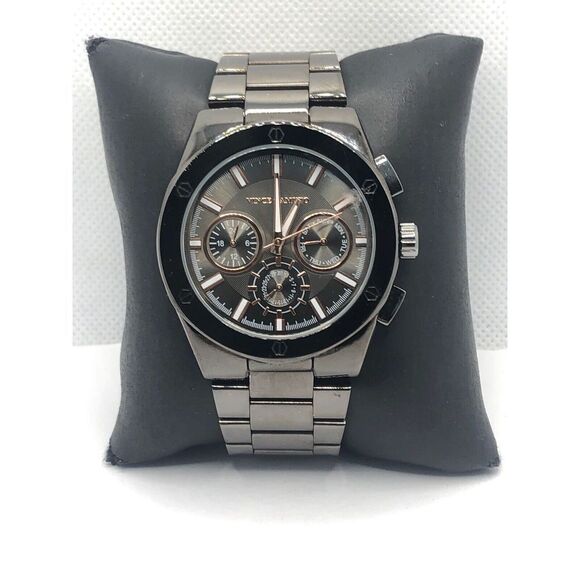 Vince Camuto Unisex Stainless Steel Analog Grey Dial Quartz Genuine Watch OP107 - Picture 1 of 9